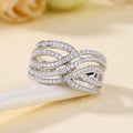 S Wave Shaped Light Luxury Ring For Women, Korean Style Elegant Minimal Statement Jewelry view 6