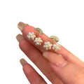 Light Luxury Faux Pearl Zircon Cherry Stud Earrings For Women Cute Minimalist Silver Pin Jewelry view 5