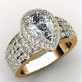 Teardrop Five Row Rhinestone Ring For Women, Layered Wedding Party Dress Jewelry view 1