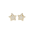 14K Gold Plated Copper Zircon Five Point Star Earrings For Women Minimalist Luxury Style view 5