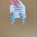 Minimalist Star Zircon Teardrop Faux Pearl Silver Needle Stud Earrings For Women view 2