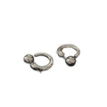 Minimalist Korean Japanese Geometric C Shape Copper Stud Earrings For Women view 5