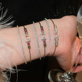 Light Luxury Copper Zircon Geometric Double Layer Heart Bangle For Women view 3
