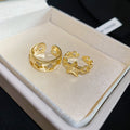 Minimalist Copper Zircon Geometric Star Open Ring Two Piece Fashion Index Finger Jewelry view 4