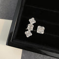 European Style Zircon Diamond Shape Open Ring For Women view 4