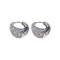 Copper Zircon Round Ear Cuff Earrings For Women Minimalist Geometric Light Luxury Daily Style view 5