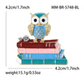 Alloy Enamel Owl Brooch Pin For Unisex Fashion Apparel view 5