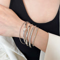 Alloy Five Point Star Open Bracelet Jewelry Set For Women Trendy European American Metal Hand Accessories view 3