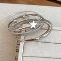 Alloy Five Point Star Open Bracelet Jewelry Set For Women Trendy European American Metal Hand Accessories view 4