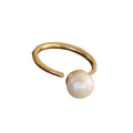 14K Gold Plated Mother Of Pearl Butterfly Adjustable Open Ring Vintage Elegant Shell Jewelry view 5