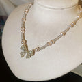Old Money Style Faux Pearl Zircon Bow Necklace, Vintage Elegant Light Luxury Collarbone Jewelry view 3
