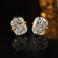 Minimalist Four Prong Zircon Stud Earrings, Simple Light Luxury Women's Jewelry view 5