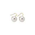 18K Thick Gold Plated Faux Pearl Geometric Ear Hook Earrings For Women French Vintage Light Luxury view 5