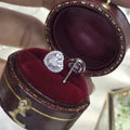 Sweet Heart Shaped Full Zircon Stud Earrings, Light Luxury Everyday Versatile Jewelry view 3