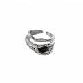 Dark Style Square Zircon Open Ring For Women view 5