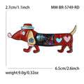 Alloy Enamel Dachshund Brooch For Creative Unisex Clothing Decoration view 6