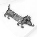 Alloy Enamel Dachshund Brooch For Creative Unisex Clothing Decoration view 4