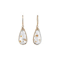 Handmade Real Preserved Flower Resin Oval Teardrop Drop Earrings For Women view 5