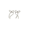 Minimalist Twisted Bow Alloy Stud Earrings For Women, Fashion OL Trendy Niche Ear Jewelry view 5