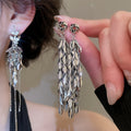 Copper French Minimalist Geometric Wheat Tassel Drop Earrings For Women view 1