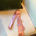 Pastoral Silk Cloth Bow Flower Tie Sweater Necklace Light Luxury Designer Choker view 4