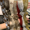 Old Money Floral Polka Dot Cloth Scarf Sweater Necklace For Women, Retro Elegant Y2K Style view 1