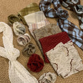 Old Money Floral Polka Dot Cloth Scarf Sweater Necklace For Women, Retro Elegant Y2K Style view 4