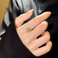 Korean Style Sugar Cube Zircon Open Ring For Women view 4