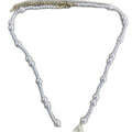 French Vintage Zircon Bow Faux Pearl Necklace Elegant Old Money Style Collarbone Chain view 5