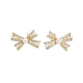 French Light Luxury Copper Zircon Flower Bow Pearl Stud Earrings For Women Fashion Jewelry view 5
