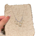 French Style Zircon Square Faux Pearl Tassel Necklace Elegant Geometric Light Luxury Choker view 5