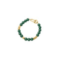 New Chinese Style Copper Bangle With Geometric Natural Stone Beads, Round Square Designer Jewelry view 5