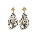 Alloy Irregular Leaf Pendant Drop Earrings Geometric Niche Style Metal Stud Earrings view 5