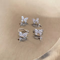 Elegant Copper Zircon Butterfly Star Clip-on Earrings For Women No Piercing Ear Cuffs view 4