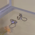 Copper Zircon Heart Clip-on Earrings Elegant Designer No Piercing Ear Cuff Jewelry view 4