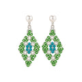 Fresh Style Artificial Crystal Woven Diamond Pendant Drop Earrings For Summer Beach Vacation view 5