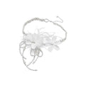 Elegant Butterfly Bow Feather Faux Pearl Romantic Garden Ear Cuff Necklace Jewelry Set view 5