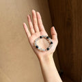 Fashion OL Round White Crystal Beaded Bracelet Minimalist Geometric Light Luxury Jewelry view 4