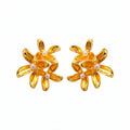 French Vintage Flower Faux Pearl Stud Earrings With Silver Needle Light Luxury Designer Style view 5