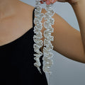 Heavy French Vintage White Faux Pearl Flower Choker Necklace For Women Old Money Style view 2