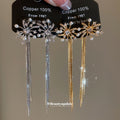 18K Gold Plated Silver Post Zircon Firework Faux Pearl Floral Drop Earrings view 4