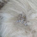 18K Gold Plated Copper Zircon Teardrop Tassel Clip-on Earrings For Women view 4