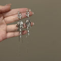 Geometric Metal Wheat Tassel Clip-on Earrings Minimalist European Style Non-Pierced Ear Jewelry view 3