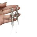 Geometric Metal Wheat Tassel Clip-on Earrings Minimalist European Style Non-Pierced Ear Jewelry view 5