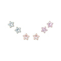 Minimalist Copper Zircon Star Heart Stud Earrings Korean Sweet Style Jewelry view 5