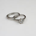 Silver-Tone Round Crystal Three-Piece Ring Set Jewelry view 4