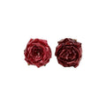 Silver Post Resin Preserved Rose Flower Stud Earrings Sweet Elegant Light Luxury Jewelry view 5