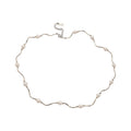 Old Money Style Irregular Faux Pearl Beaded Necklace Minimalist Geometric Round Choker view 5