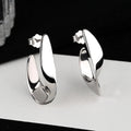 Minimalist U-Shaped Irregular Metal Stud Earrings Y2K Trendy Fashion Jewelry For Women view 2