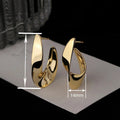 Minimalist U-Shaped Irregular Metal Stud Earrings Y2K Trendy Fashion Jewelry For Women view 4